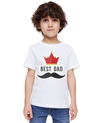 Hplus Junior Boys Printed tshirt for Best Dad.