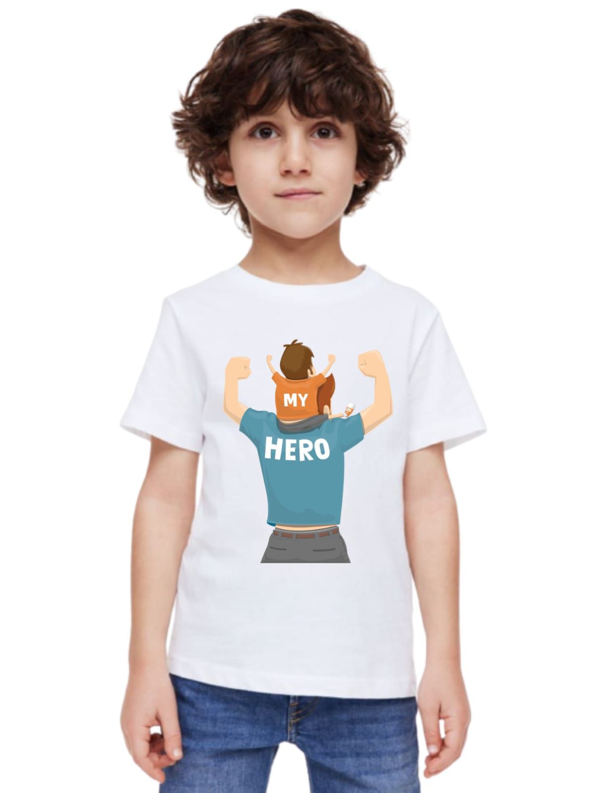 Hplus Junior Boys  Printed T shirt For My Hero.