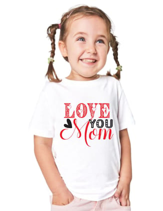 Hplus Junior Girls Printed Tshirt For Love You Mom