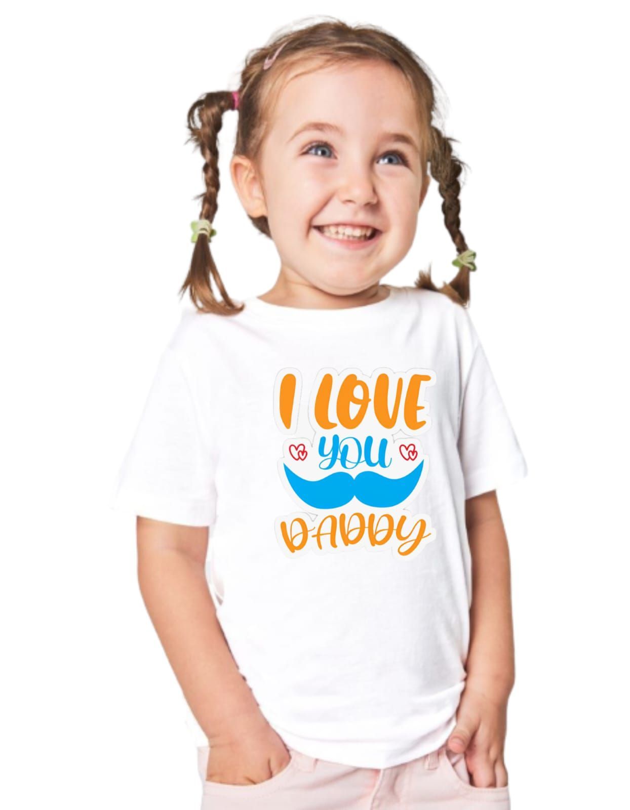 Hplus Junior Girls Printed Tshirts For Daddy Love.