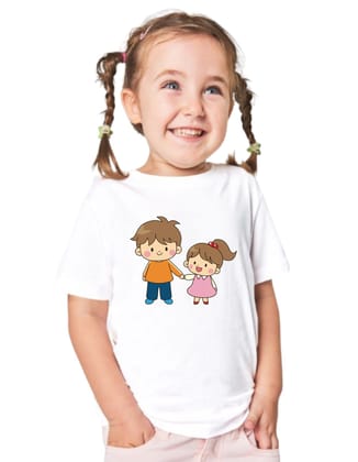 Hplus Junior Girls Printed Tshirt For Raksha Bandhan Special.