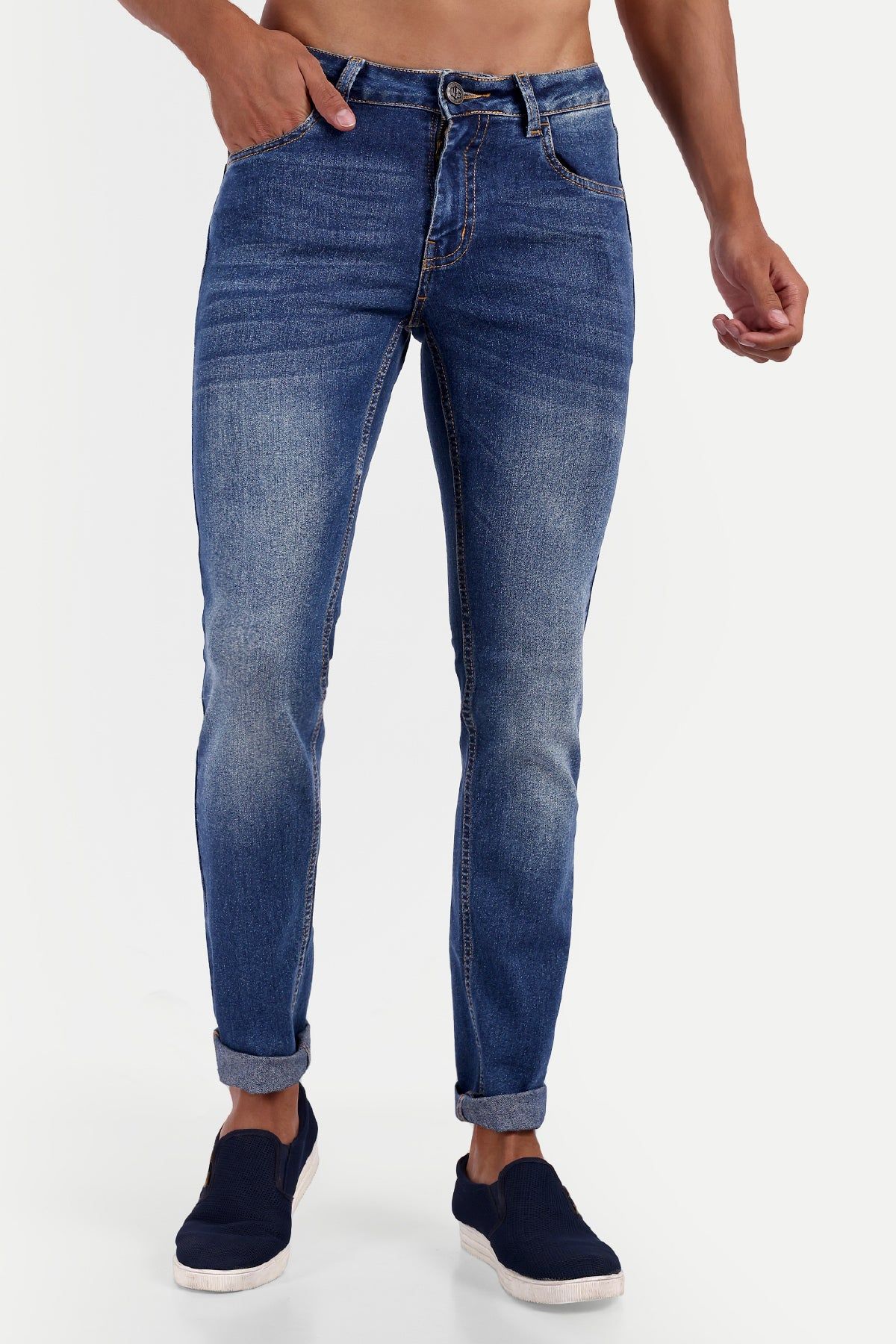 Men Dark Blue Regular Jeans