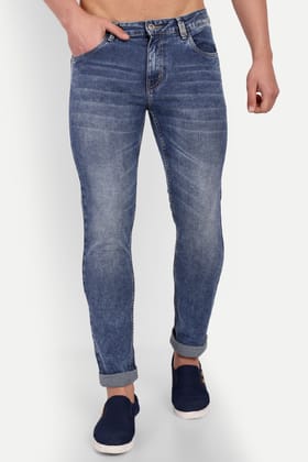 Men Mid Blue Regular Jeans