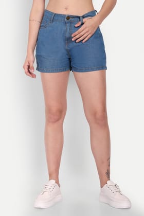 Mid Blue Regular Shorts