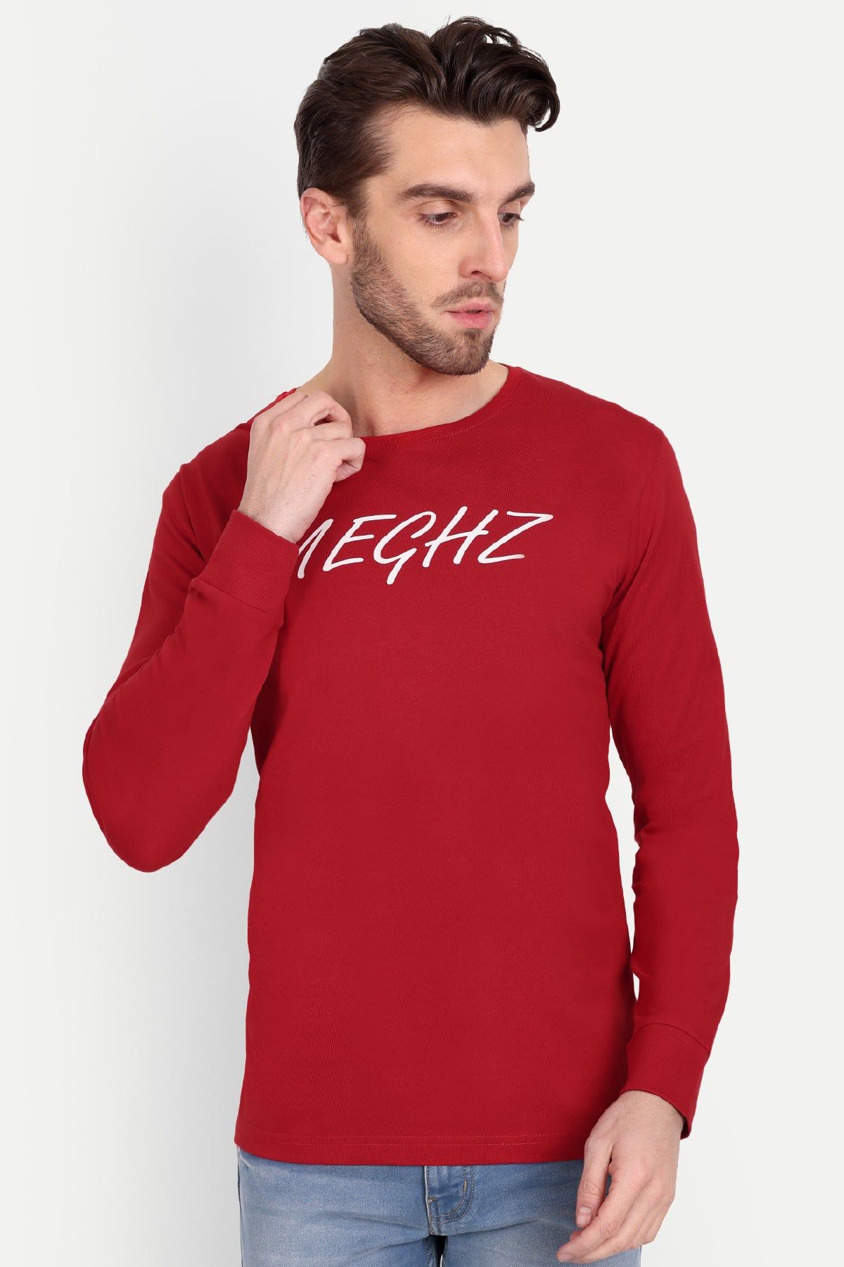 Men's Full Sleeve Red T-Shirt