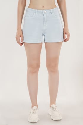 Women's Sky Blue Denim Shorts