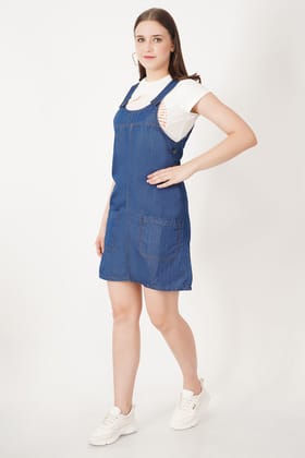 Women's Dark Blue Denim Dungaree