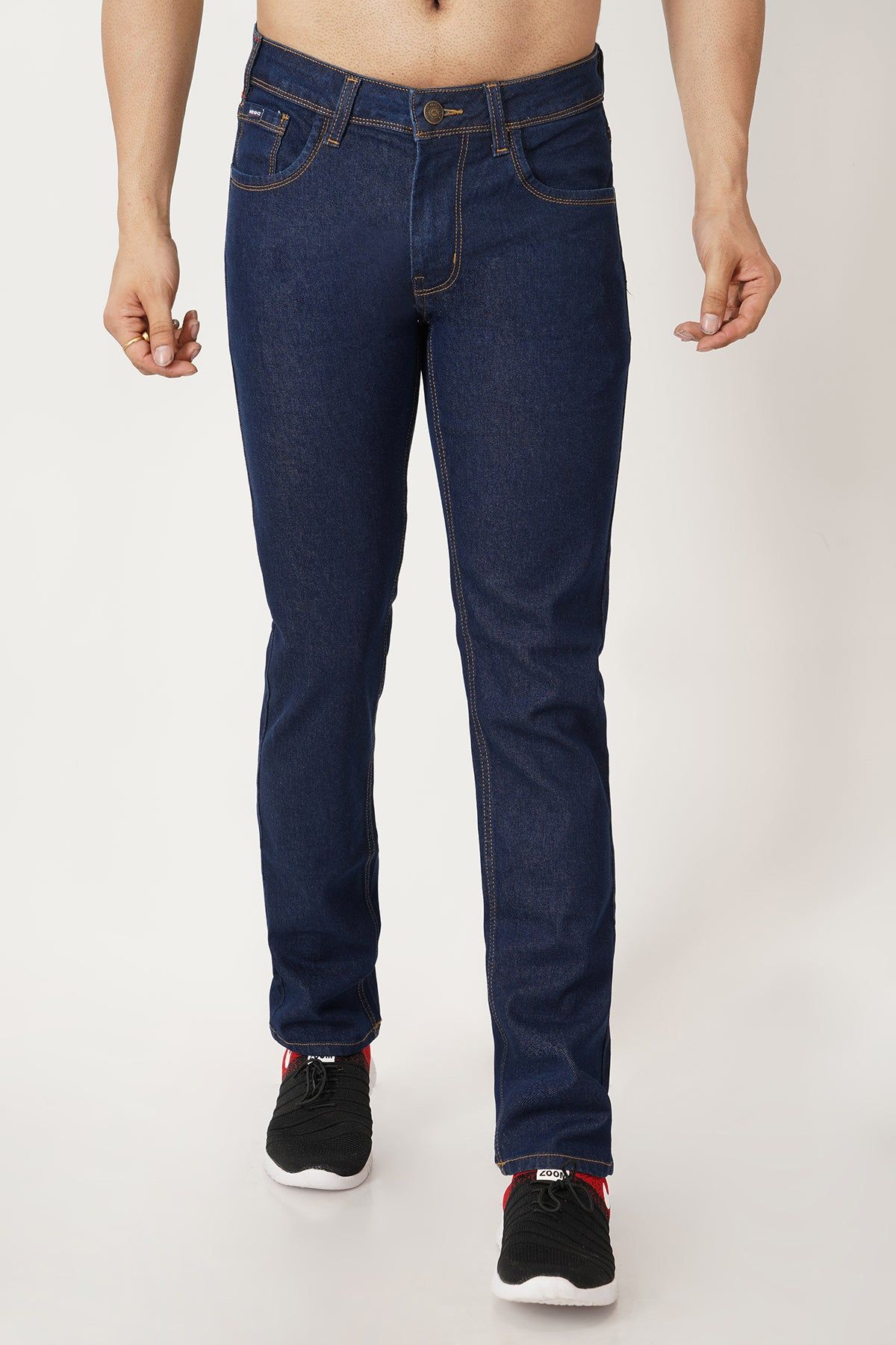 Men Raw Indigo Slim Fit Jeans