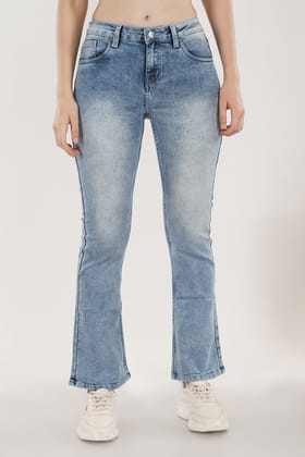 Women Light Blue Bootcut Jeans