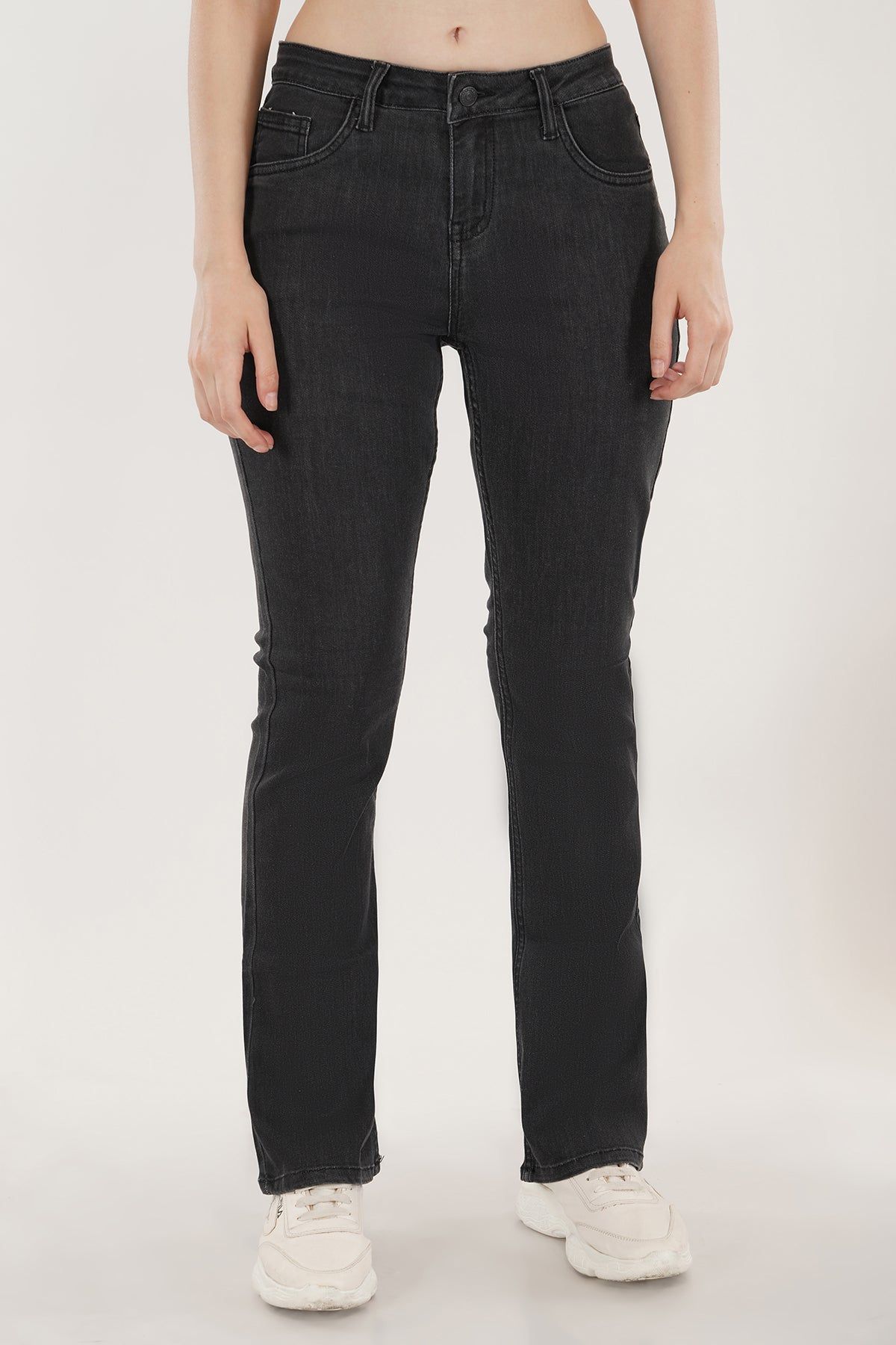 Women's Retro Black Bootcut Jeans