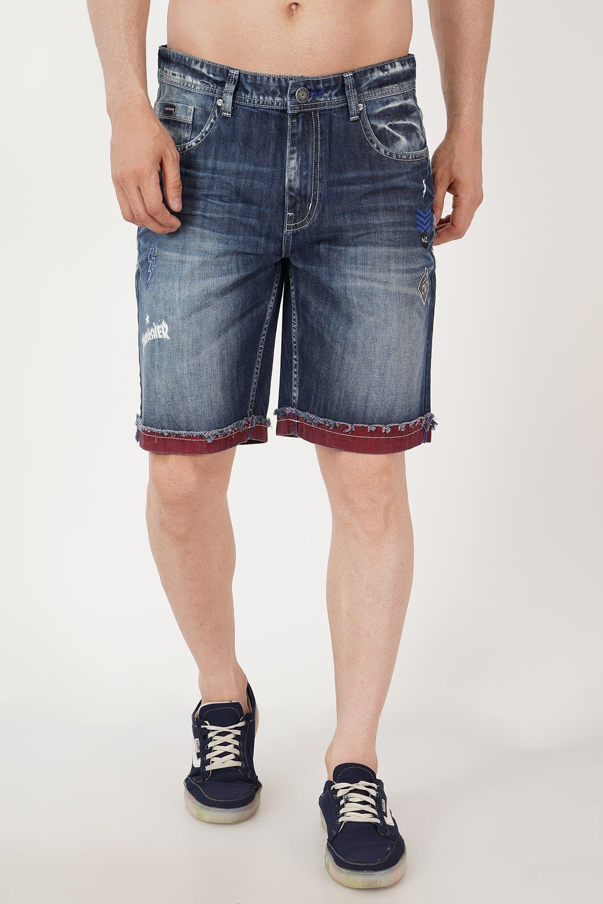 Men Printed Reversed Bottom Shorts