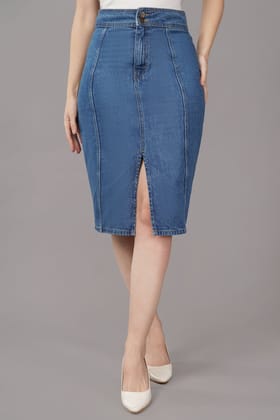 MEGHZ WOMEN STYLIST DENIM SKIRT