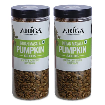 Ariga Foods Indian Masala Pumpkin Seeds Premium Healthy & Nutritious Pumpkin Seeds 1kg (2 x 500gm)