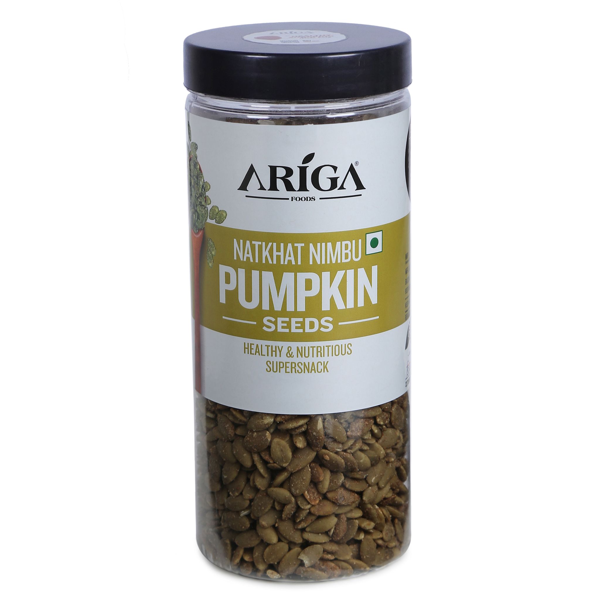 Ariga Foods Natkhat Nimbu Pumpkin Seeds Premium Quality Product Healthy & Nutritious Pumpkin Seeds (500 g)