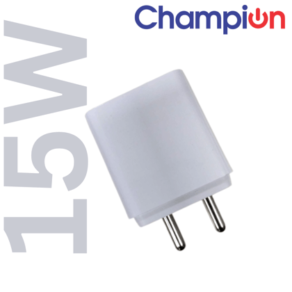 Champion 3A Quick Charging 2 USB Port 15W Fast Charger Adapter (White)