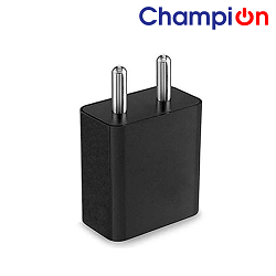 Champion 5V 1Amp USB Charger For All Mobile Phones Tablets Smart Watch Bluetooth Speakers (Black)