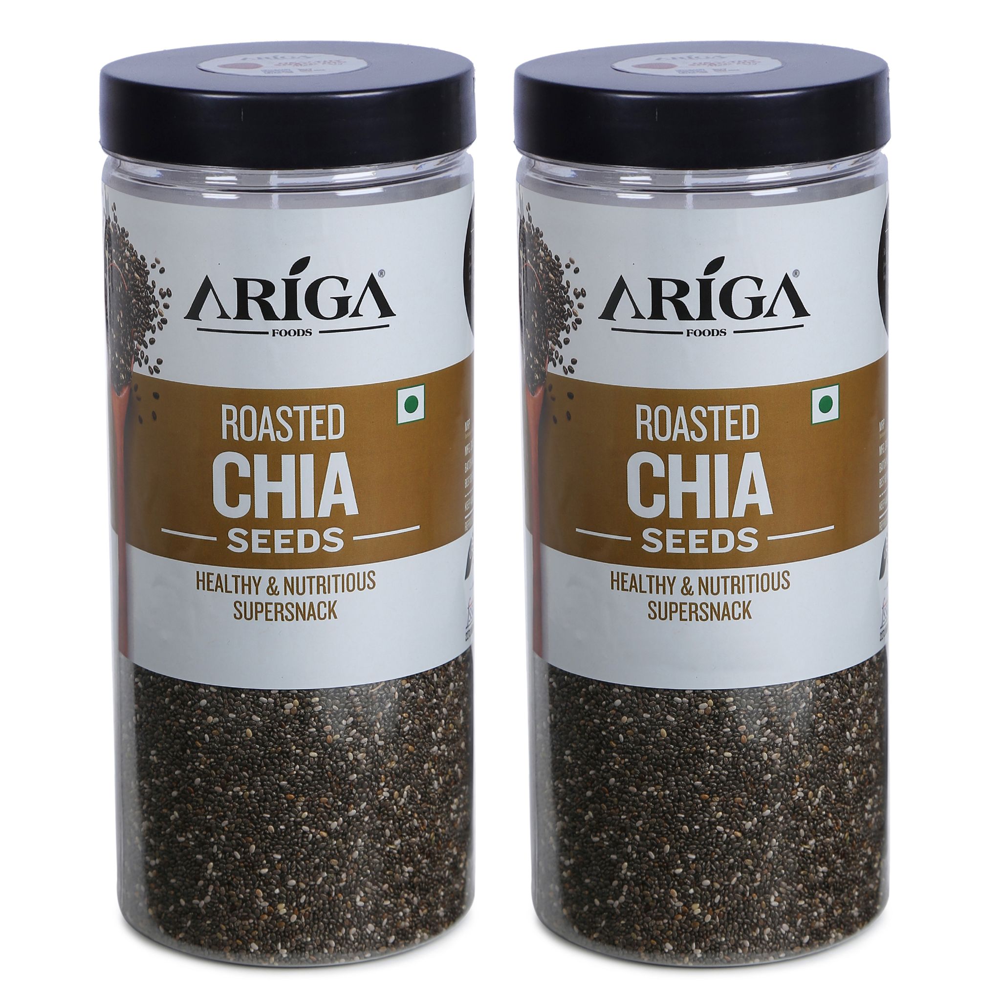 Ariga Foods Roasted Chia Seeds Premium Healthy & Nutritious Chia Seeds 1kg (2 x 500g)