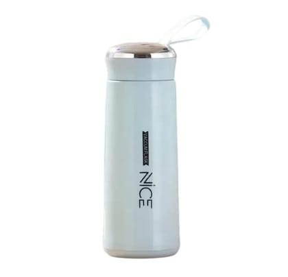 IVA Collection Nice Glass Bottle Water Bottle with vaccum flask and loop(400ML) Temperature Resistant, For Hot & Cold Water, Milk, Lassi, Juice,Smoothie, De tox water