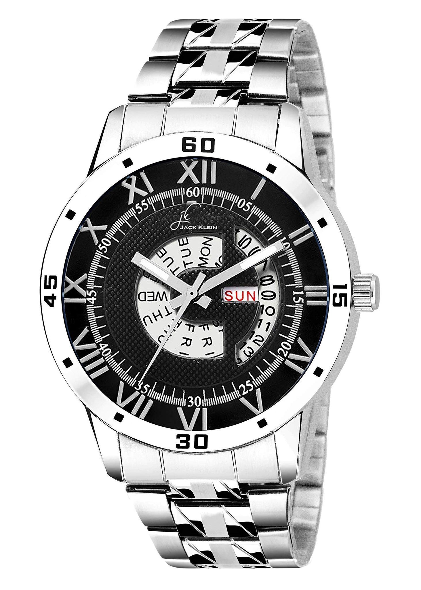 Elegant Multi Function Day and Date Working Metal Wrist Watch