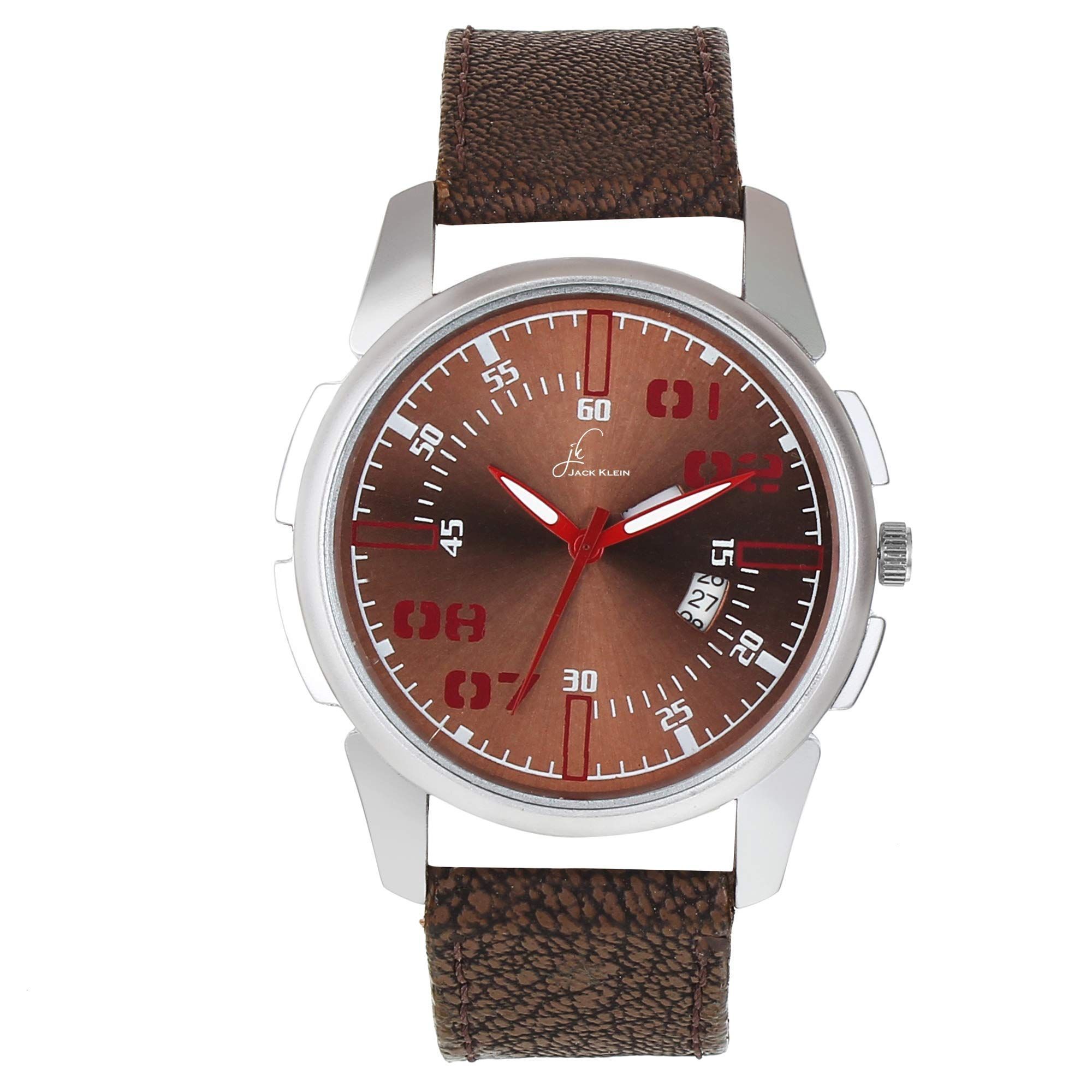 Brown Dial Brown Strap Day and Date Working Multi Function Watch