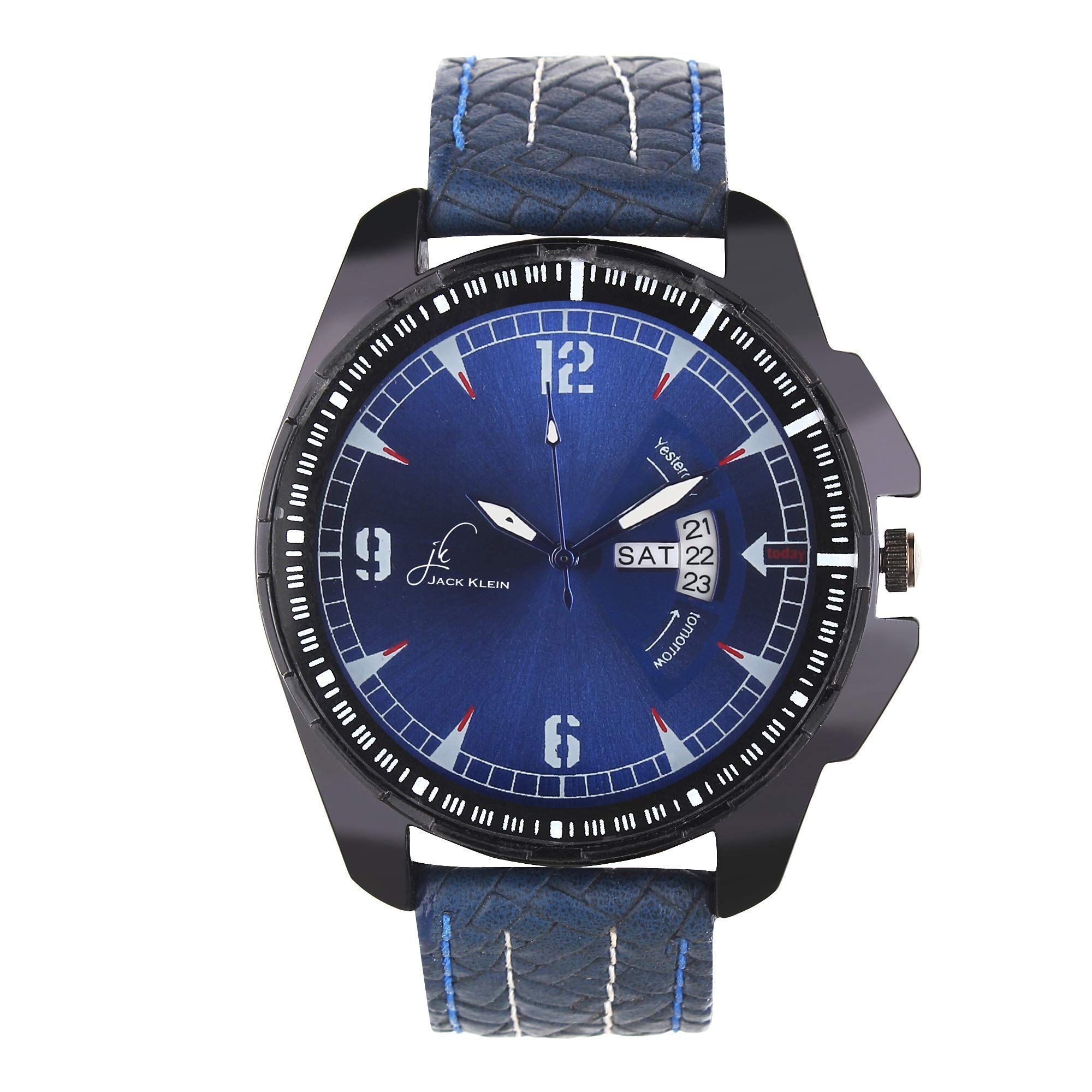 Attractive Blue Dial & Strap with Day and Date Working Multi Function Watch