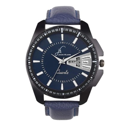 Blue Dial & Black Strap with Day and Date Working Multi Function Watch