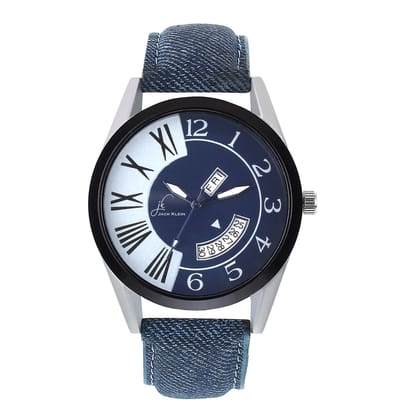 Trendy Blue Dial Day and Date Working Multi Function Watch