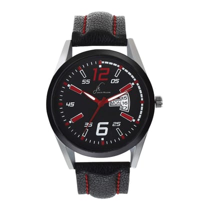 Black Red Sporty Day and Date Working Wrist Watch