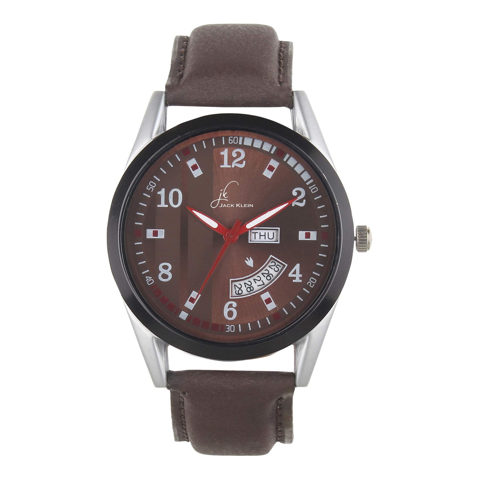 Elegant Brown Dial Day and Date Working Multi Function Watch