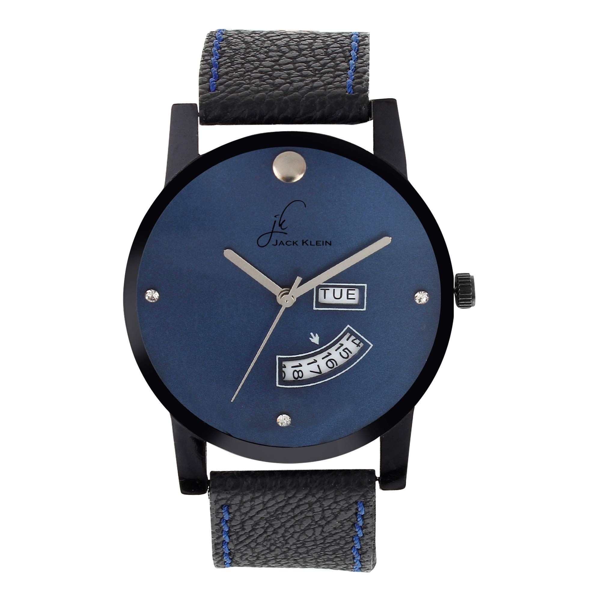 Elegant Blue Dial Day and Date Working Multi Function Watch