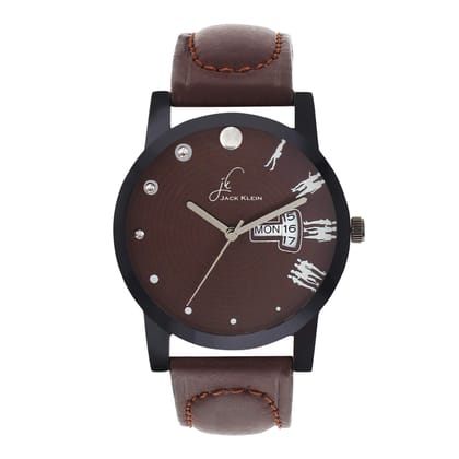 Brown Collection Day and Date Working Multi Function Wrist Watch