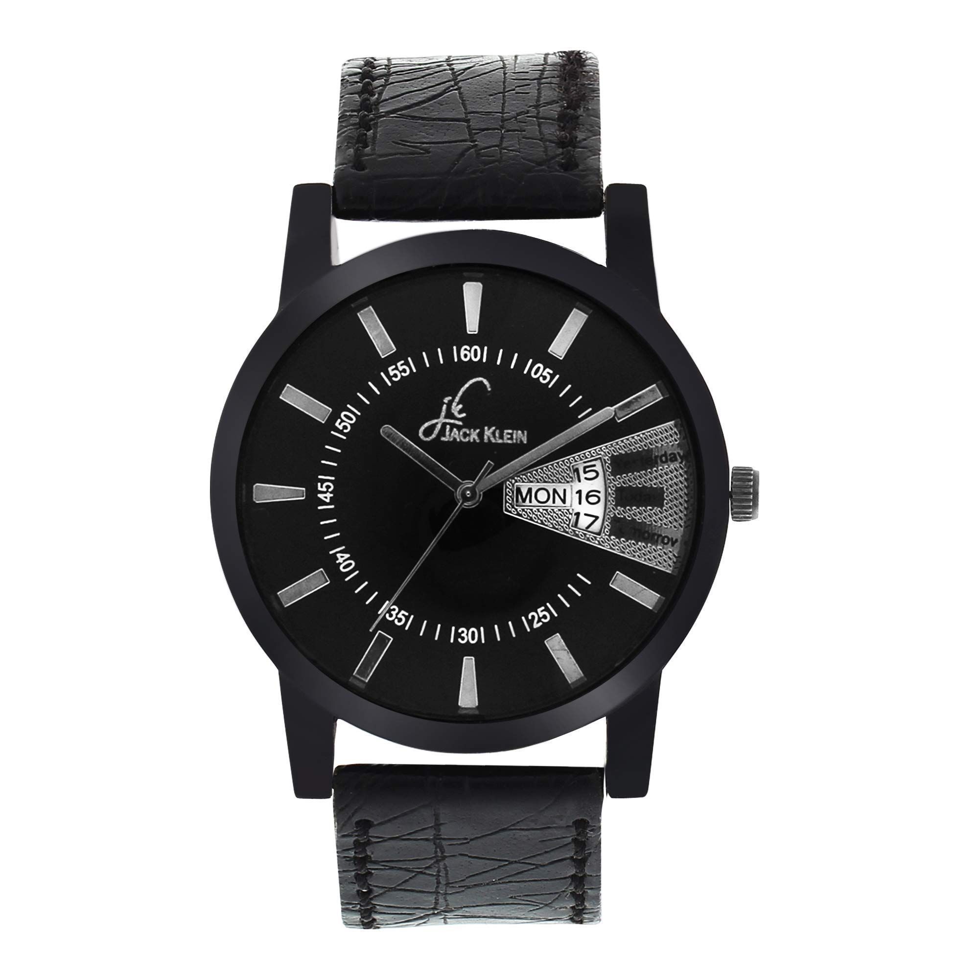 Trendy Black Day and Date Working Multi-Function Watch