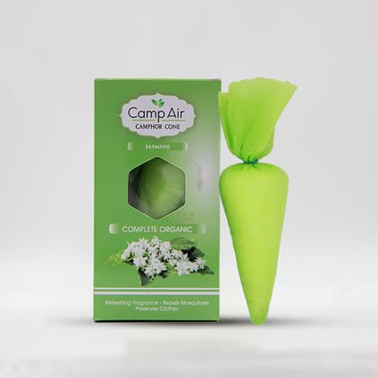 Bchoix Camp Air Camphor Cone (Jasmine) Pack of 2 - Room, Car and Air Freshener & Mosquito Repellent