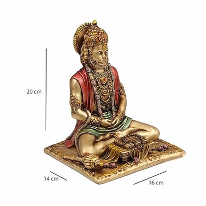 SN Handicrafts Lord Hanuman Idol in Sitting Position Bajrangbali Murti