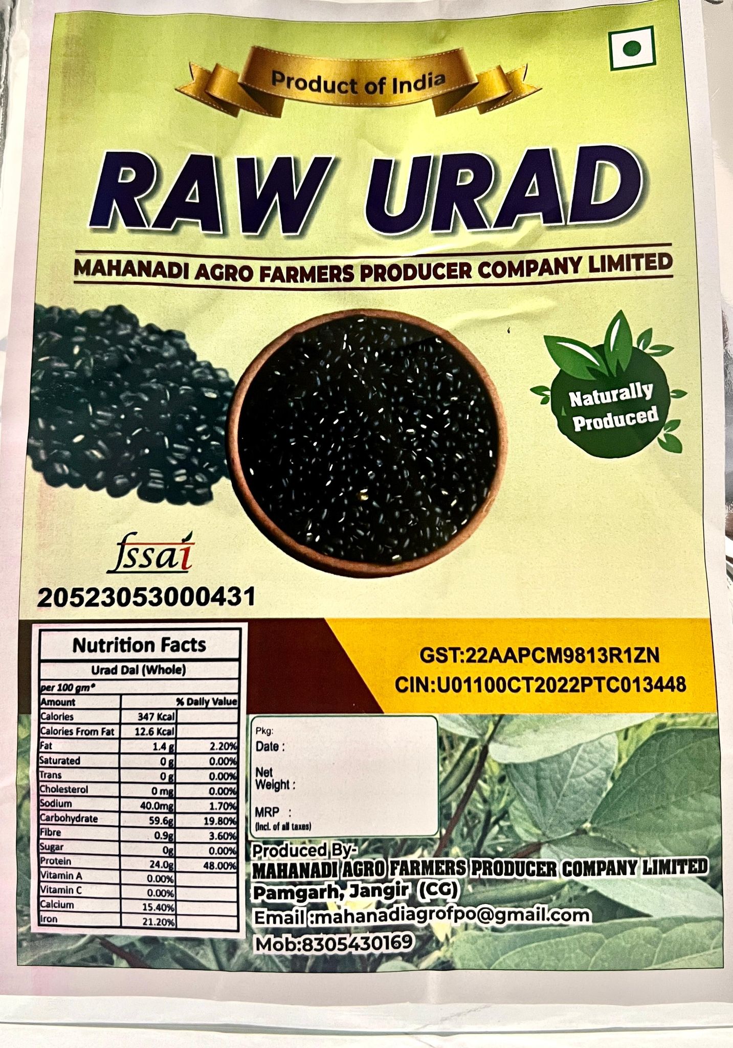 Raw Urad