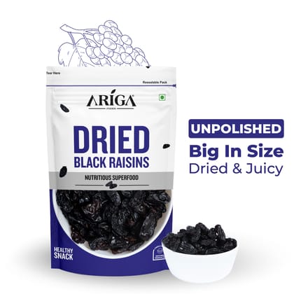 Ariga Foods 100% Natural Premium Black Raisins (200 g)