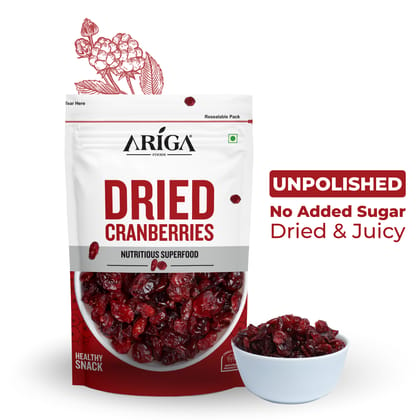 Ariga Foods 100% Natural Premium Dried Cranberries (200 g)