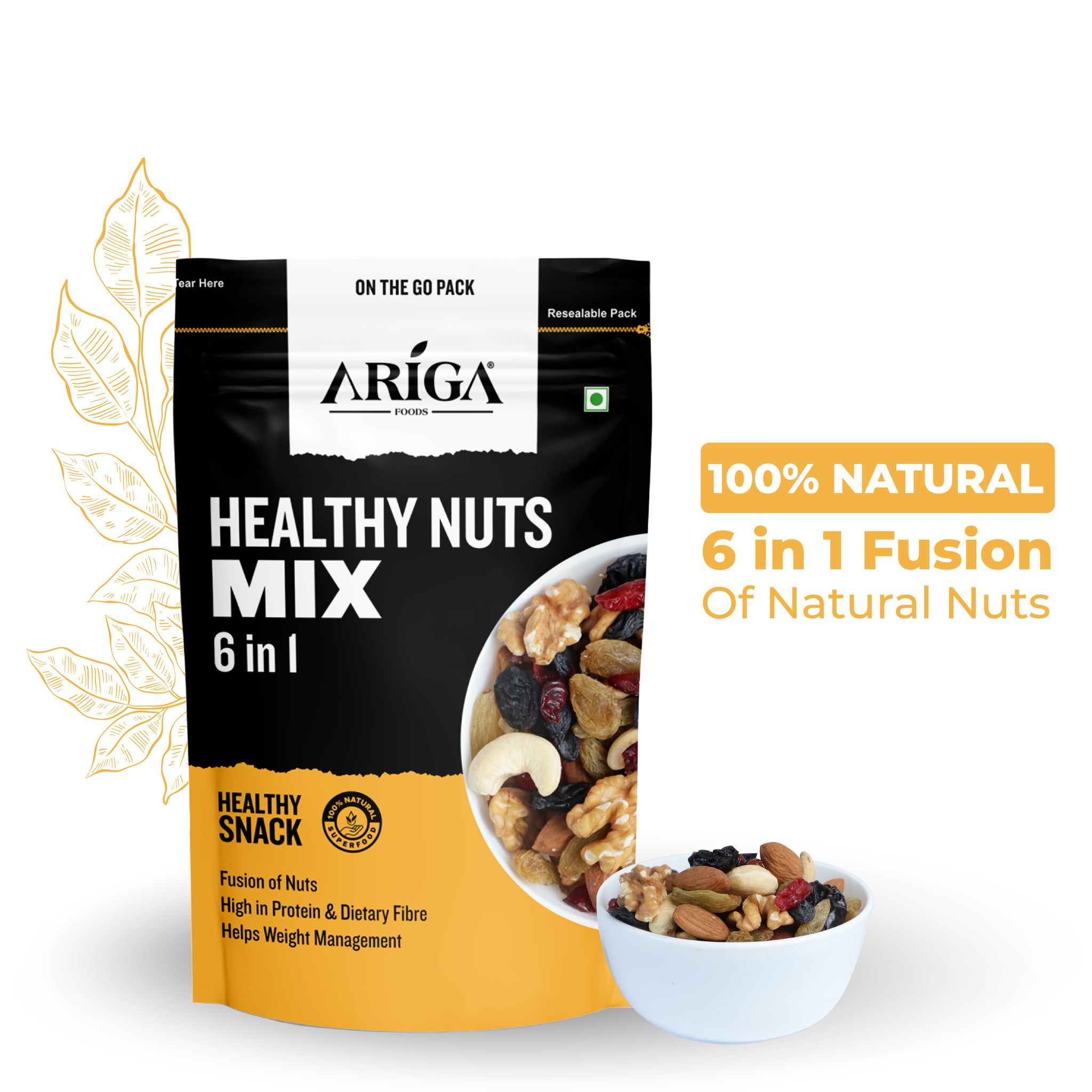 Ariga Foods Healthy Nut Mix | 6 in 1 | (200 g)