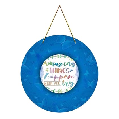 Charmor Motivational Round Wall Hanger for Home Decor| Office| Gift| Bedroom| Living Room Wall Decoration (WH4908)