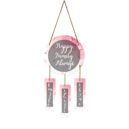 Charmor Happy Family Always Wall Hanging Decorative Items for Home | Gifts | Living Room | Modern Decor Items (WH4602)