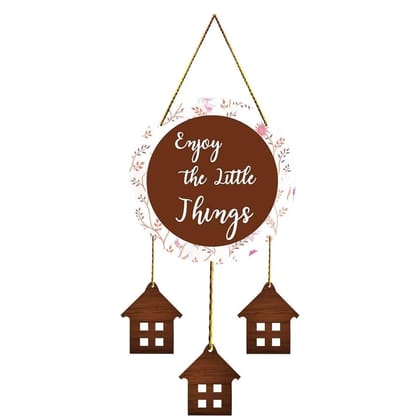 Charmor Enjoy the Little Things Decorative Wall Hanger for Home | Office | Living Room | Gifts | Bedroom | Door Hanging | Modern Wall Art | Door Hanging (WH3607)