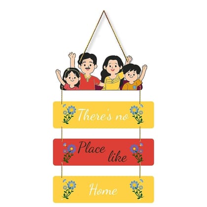 Charmor Theirs is no Place like Home Decorative Wall Hanger for Living Room | Bedroom | Gift | Home Decoration | Wooden Design Item (WH3308)