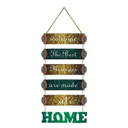 Charmor Welcome the best Memories Decorative Wall Hanger for Livingroom | Bedroom | Gifts | Home Decoration | Modern Artworks Decor (WH3011)