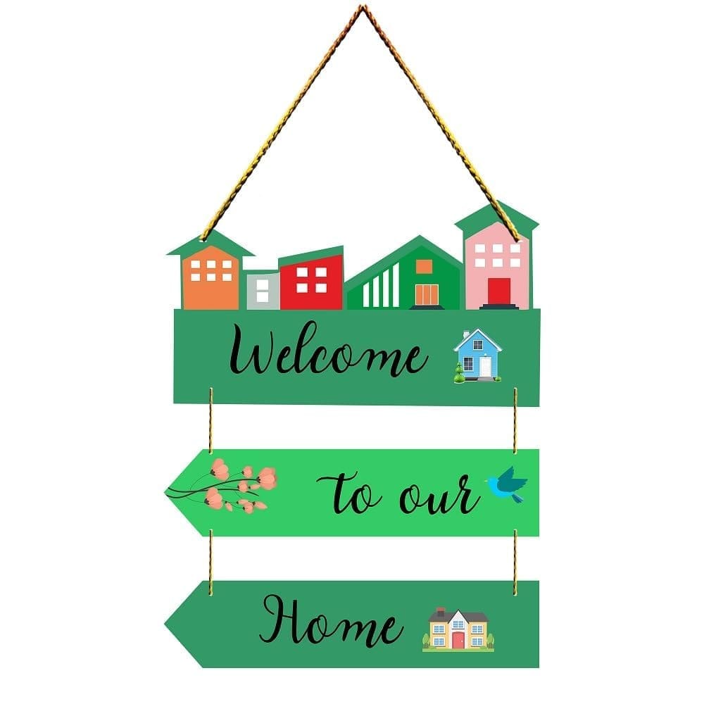 Wall Hangings for Home Decoration Items for Living Room Decor Welcome Home Wall Hanging for Home Office Decoration Handmade Craft Decorative Wall Art (WH2501)