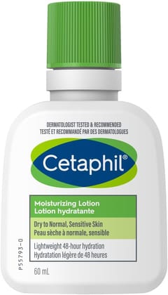 Cetaphil Moisturizing Lotion 60ml | Hydrating Body Lotion and Moisturizer for All Skin Types | Nourishing Lotion for Sensitive Skin | Fragrance Free, Hypoallergenic, Non-Comedogenic | Dermatologist Recommended