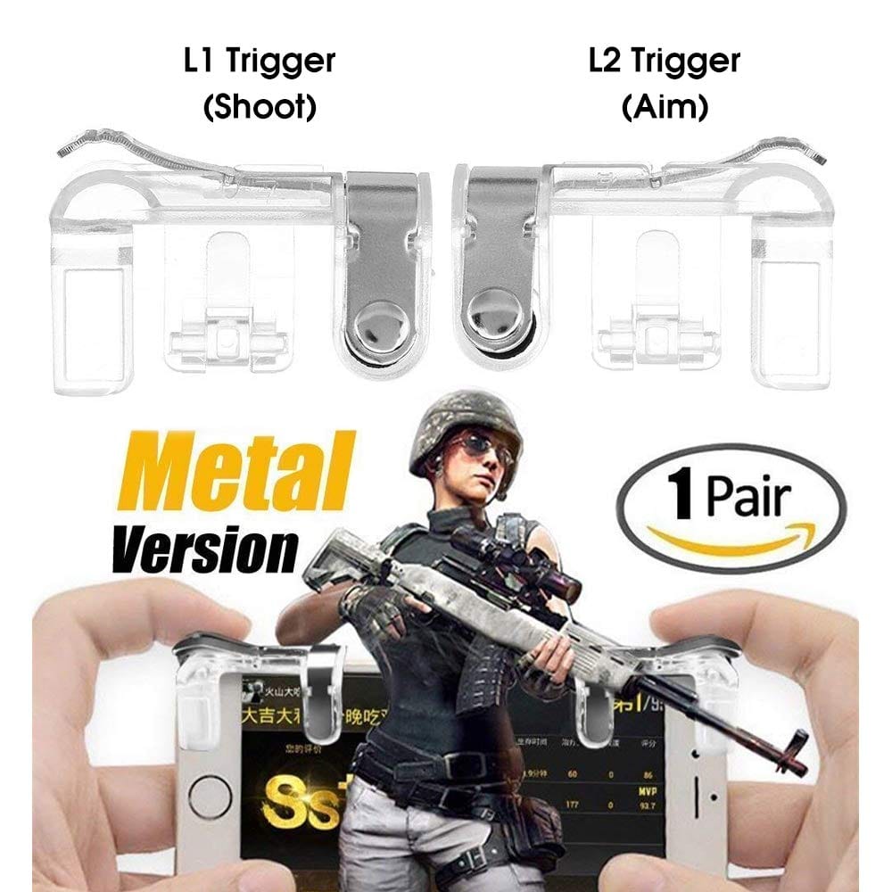 Best Quality with low price Trigger and finger sleeve combo pack for pubg game/free fire/call of duty all types mobile games for android and IOS Gaming Accessory Kit (Black, For Android)