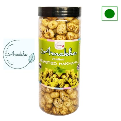 Roasted Flavoured Makhana 140gm | Flavoured Foxnut Pudina Flavoured