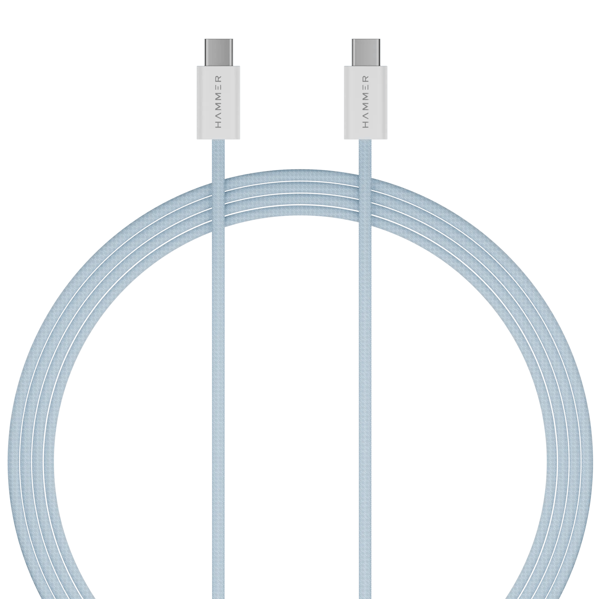 Hammer Type C to Type C 65W Braided, PD Fast Charging 1.5 Meter Tangle Free Wire