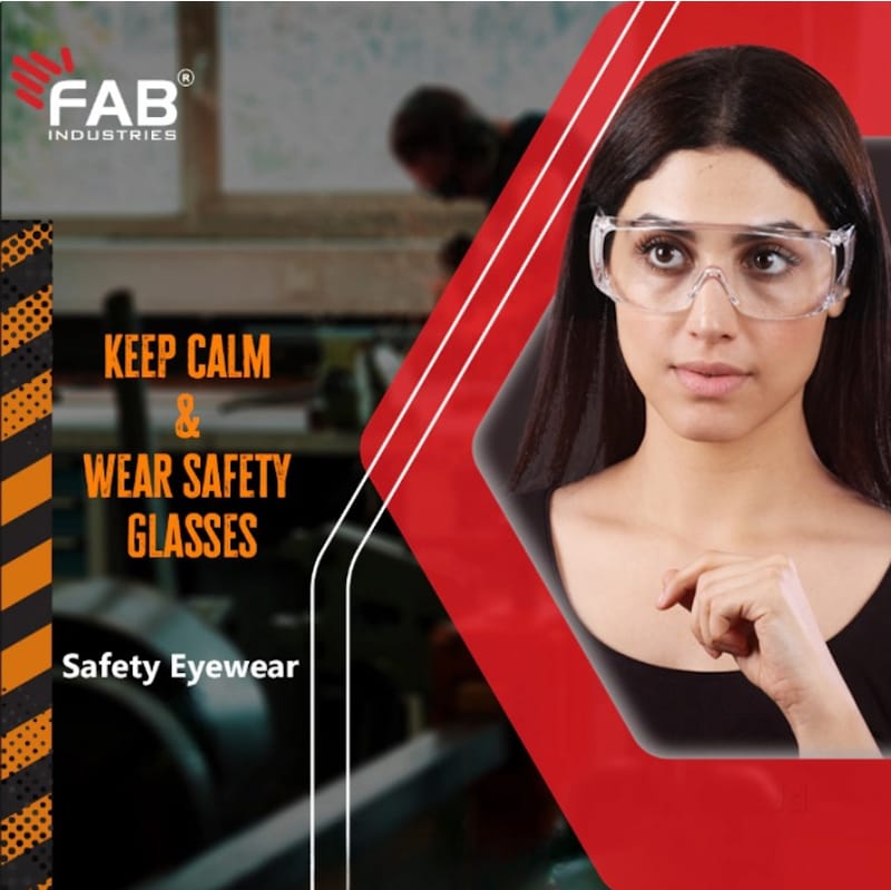 Safety Goggles - Fab Over The Spectacle Safety Eyewear Safety Glasses  - CE-EN166F Standard