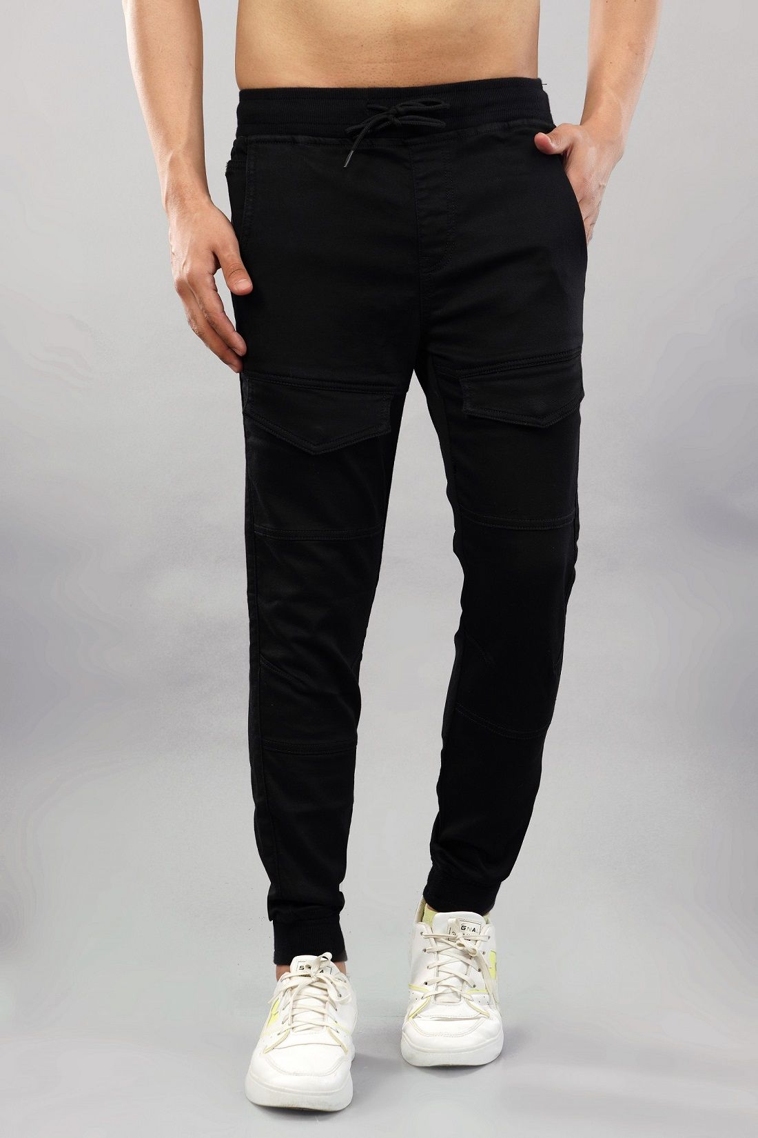 Men Slim Fit Black Joggers